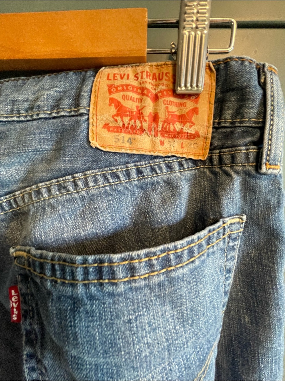 Levi's Men's Light Blue Relaxed Jeans - 514 Style Patch